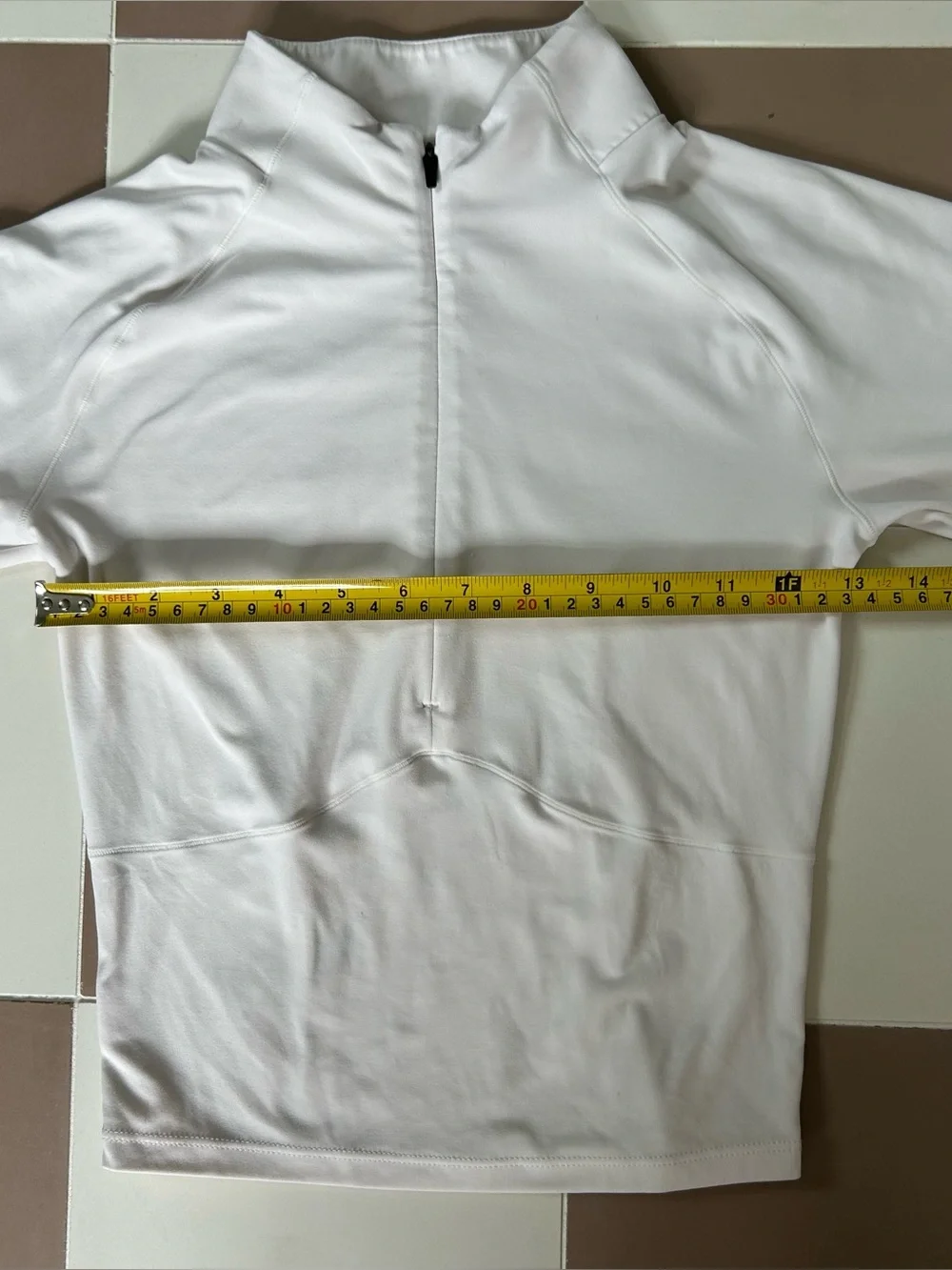 Varley Helena Mid Layer White Half Zip Performance Top Size S - Picture 9 of 10